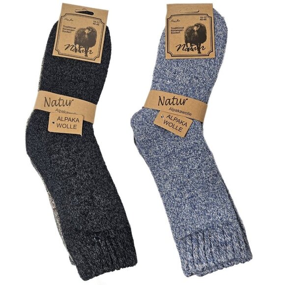 Men Wool Socks Winter Alpaca Solid Warm Boot Casual Thermal Thick 10-13 6-Pack - Picture 1 of 4